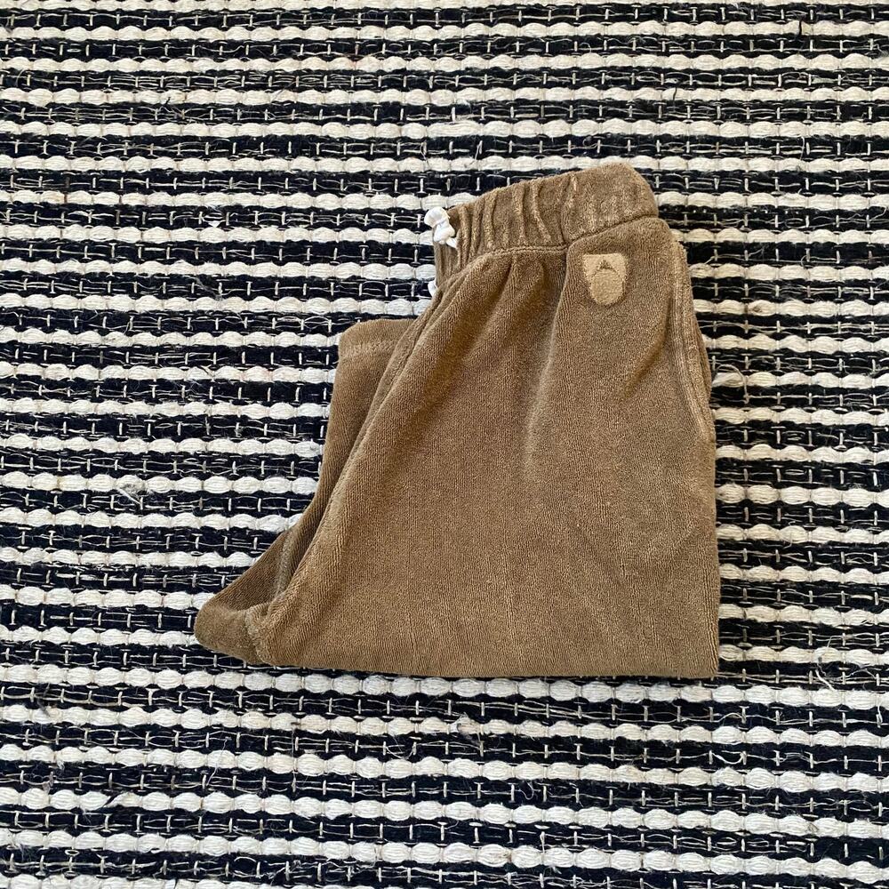 🌿 Main Story Toddler Terry Cloth Brown Pocket Adjustable Waist Shorts 4/5Y